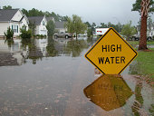 Flood high water sign